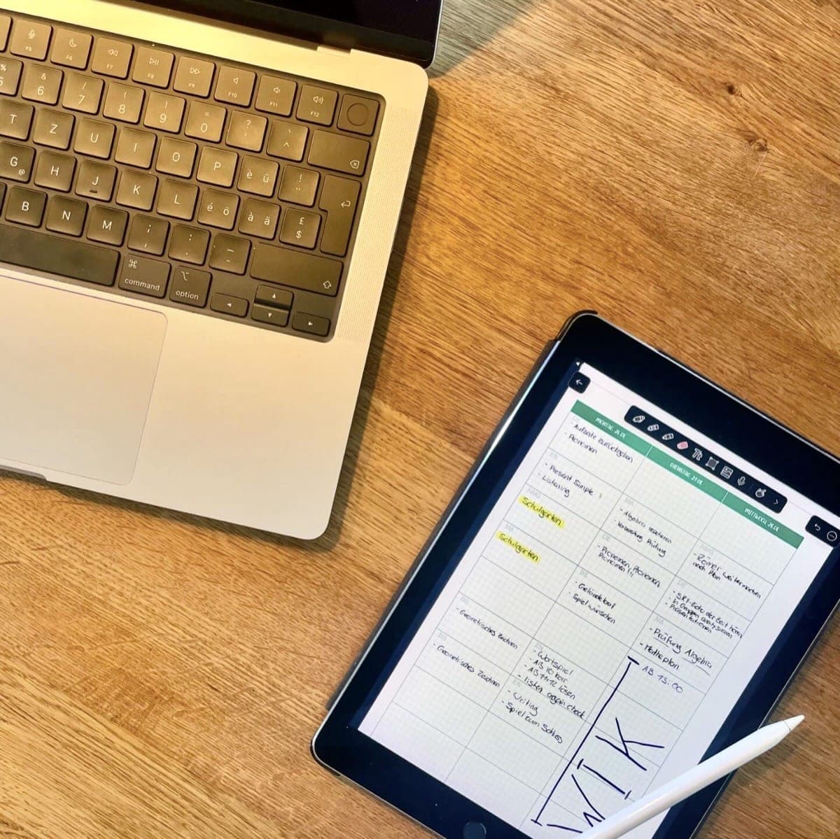 dream. plan. teach. Agenda Kalender für iPad