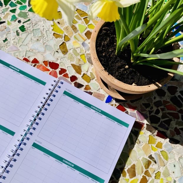 Stundenplan-Vorlagen-Seiten der dream. plan. teach. Agenda